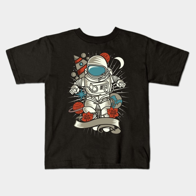 Retro Vintage Distressed Design Kids T-Shirt by JakeRhodes